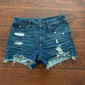 Distressed Blue Jean Shorts Size 8 A.N.A. JCPenny